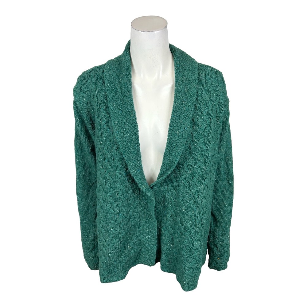 Islander Women's Merino Wool and Cashmere Blend One-Button Cardigan X-Large